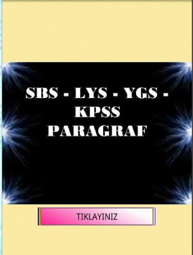 KPSS LYS YGS TÜRKÇE PARAGRAF