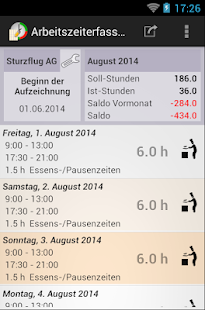 Arbeitszeiterfassung Business app for Android Preview 1