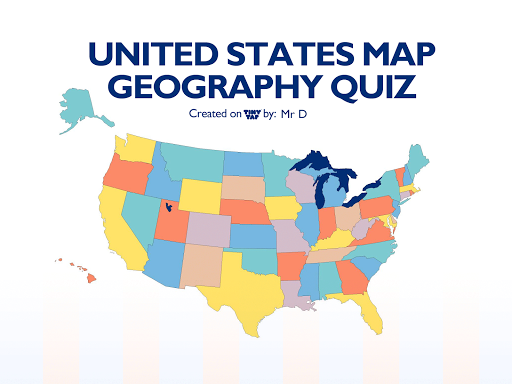 US States Map Quiz - 50 States