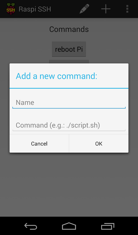 Raspi SSH - screenshot