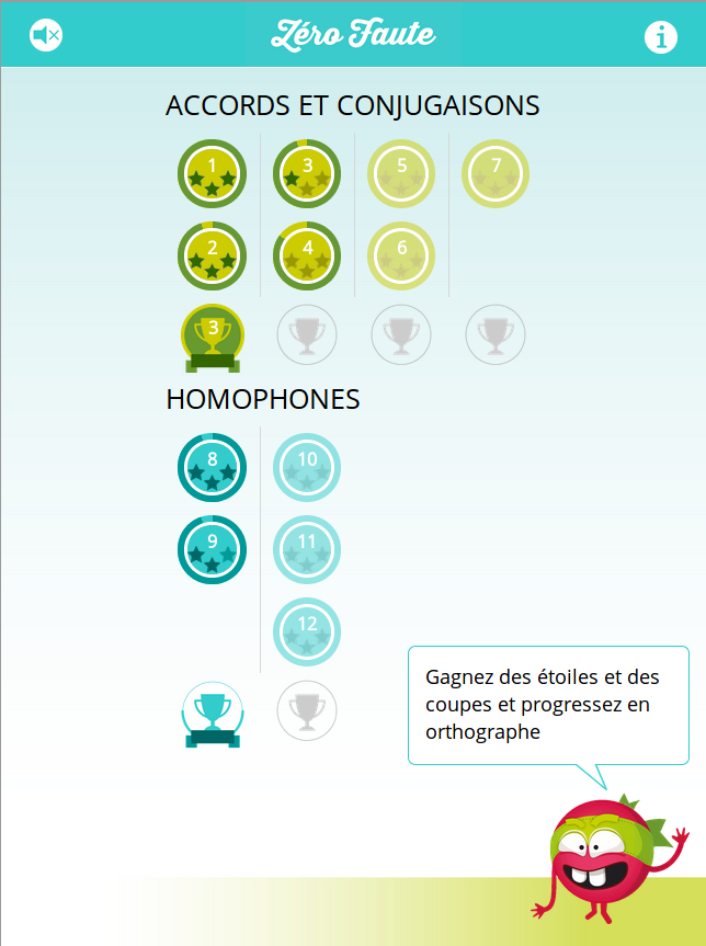 Android application Zéro Faute en Orthographe screenshort