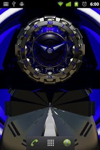 Blue Clock WIDGET GLUCK - náhled