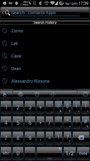 TouchPal Frame Blue skin