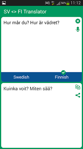 Swedish - Finnish Translator