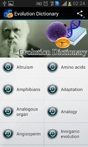 Evolution Dictionary