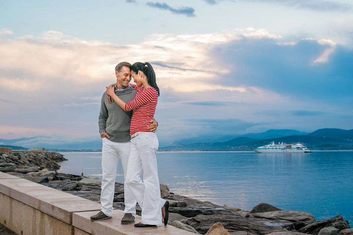 Saint-Tropez-scene-at-sunset-Tere-Moana - St. Tropez at sunset.