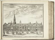 Gezicht op het raadhuis van Leiden, 1726