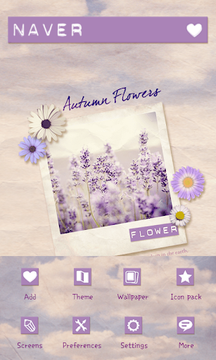 flowers dodol launcher theme