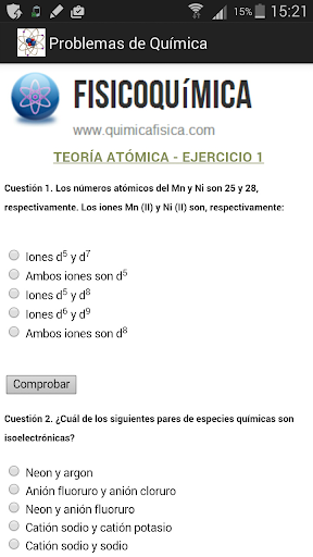 Problemas de Química Test