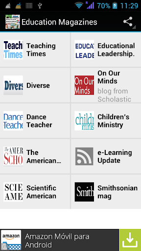 Education Magazines RSS reader