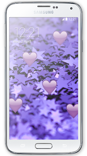 Purple Hearts Live Wallpaper