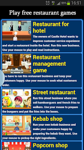 Play free restaurant games