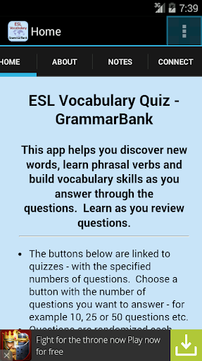 【免費教育App】ESL Vocab Quiz - GrammarBank-APP點子