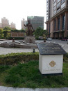 Green Milan Plaza Statue