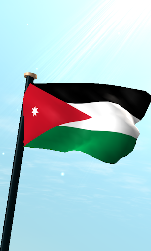 요르단 국기 3D 무료 라이브 배경화면