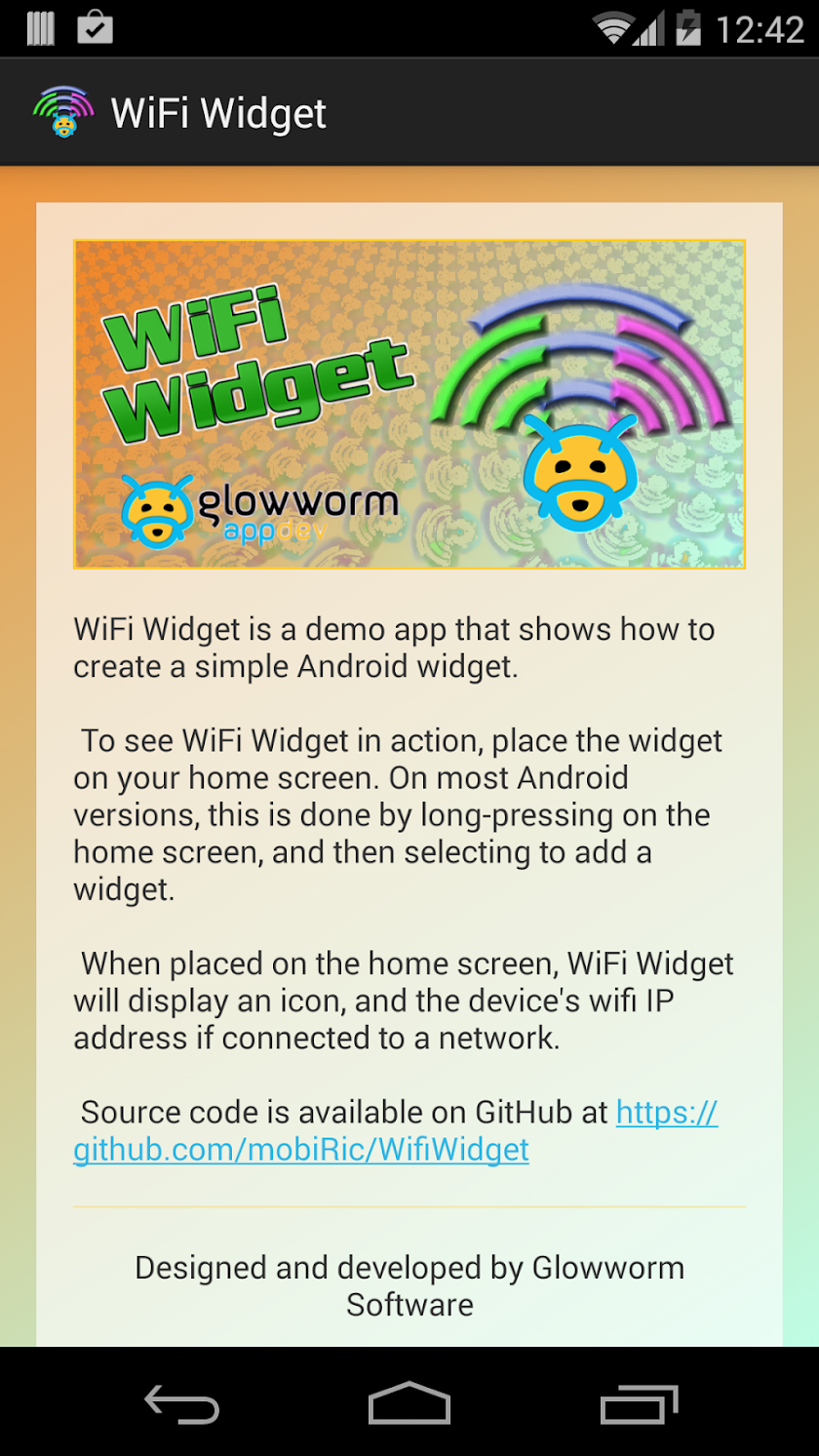 WiFi Widget Screen 2
