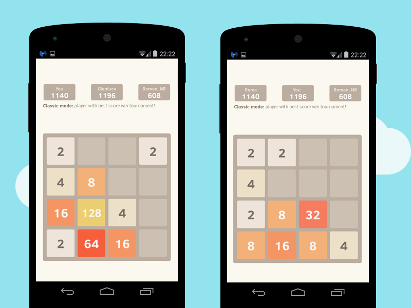 2048 Number puzzle game - screenshot