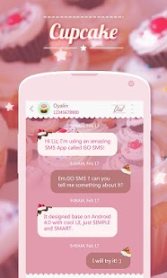 Lastest GO SMS PRO CUPCAKE THEME APK