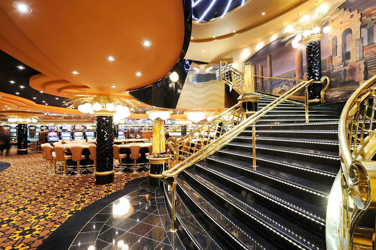 Like everything else on MSC Preziosa, the grand entrance to the Millennium Star Casino was designed to impress.