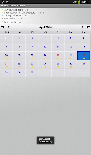 【免費生產應用App】AndSod Holiday Calendar-APP點子