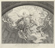 Ontwerp voor het plafond van de Mariakapel voor de Saint-Sulpice in Parijs