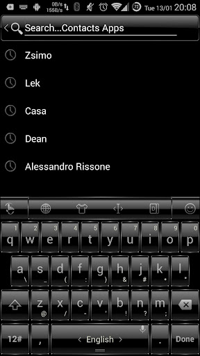 Theme TouchPal Frame Black