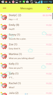 Happy Apple go sms theme - screenshot thumbnail