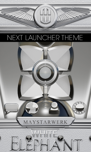 Next Launcher Theme White Elep