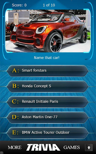 Name that Car Type Trivia