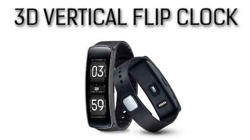 3D Flip V Clock For Gear Fit