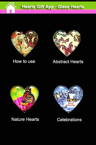 Hearts Gift App - Glass Hearts