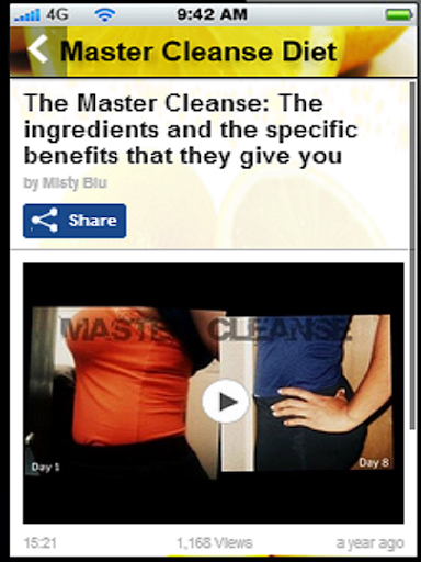 【免費健康App】Master Cleanse Diet+-APP點子