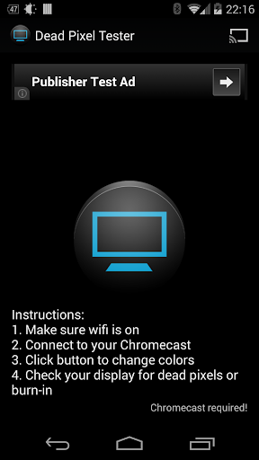 Dead Pixel Tester Chromecast