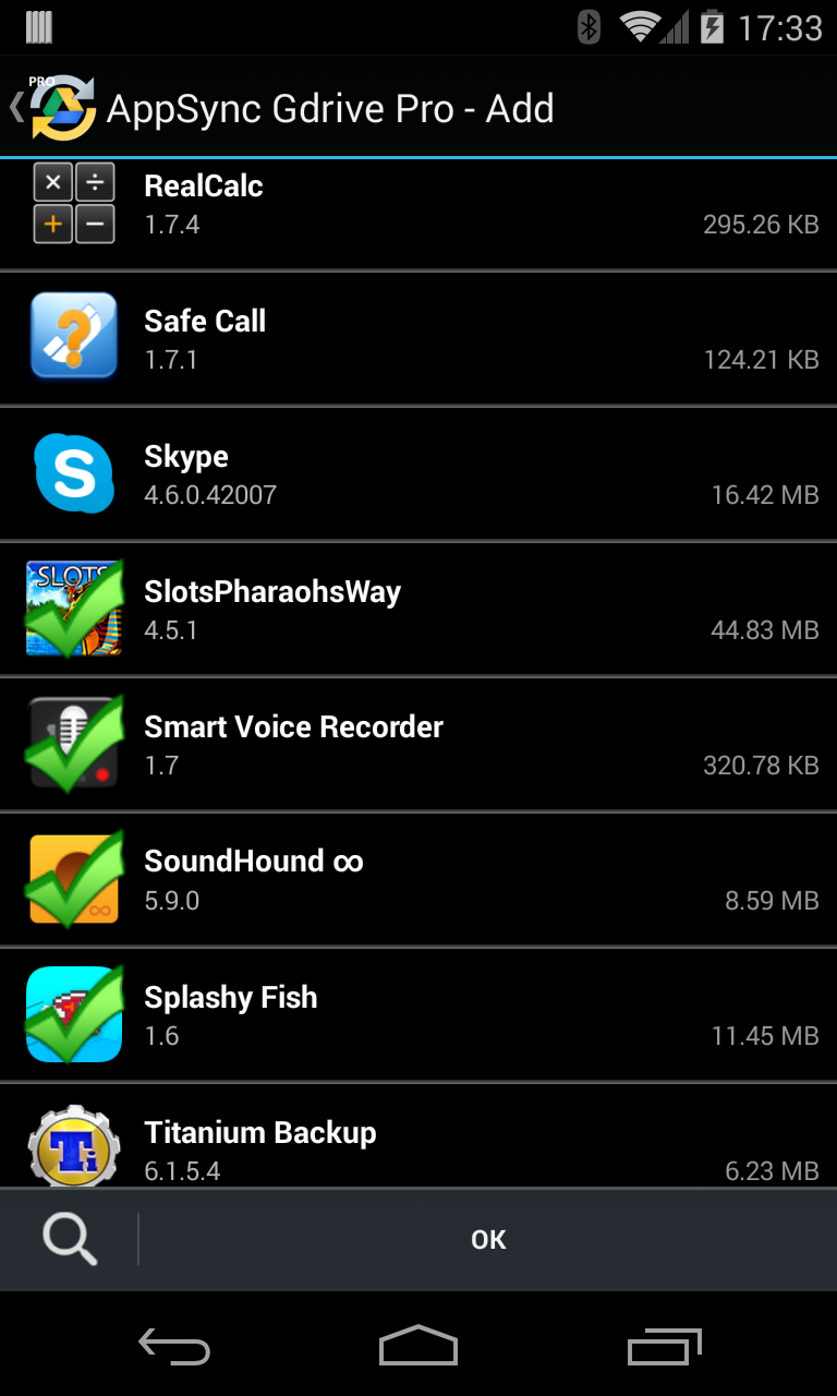 AppSync for GDrive Pro Screen 2