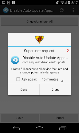 Disable Auto Update Apps