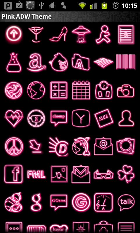 Neon Pink Adw Theme Android Reviews At Android Quality Index