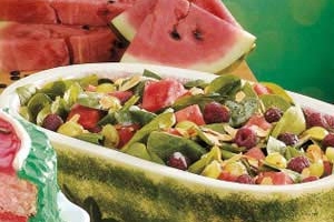 Watermelon Spinach Salad