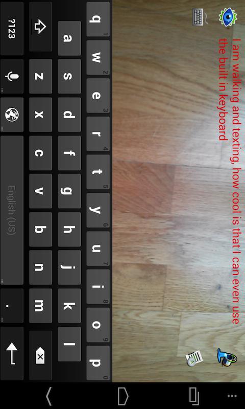 Walk and Text ( Type n Walk ) Screen 2
