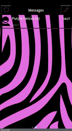 Pink Zebra Go SMS Pro Theme