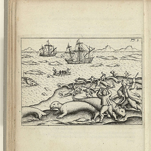 Jacht op walrussen, 1594, anonymous, after Gerrit de Veer