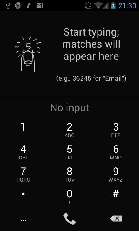 Keypad S: a super dialer Screen 2