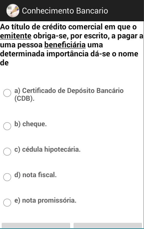Conhecimento Bancário Screen 2