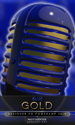 gold blue power amp skin