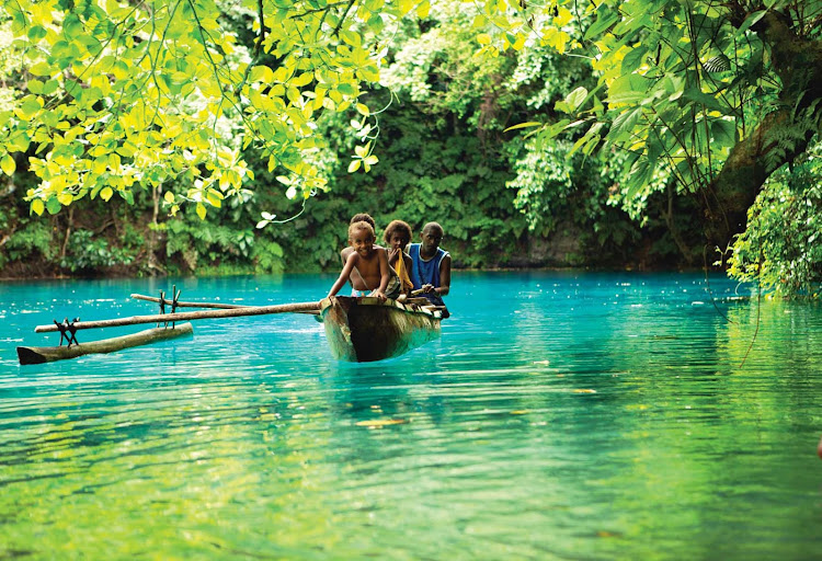 Visit the Blue Hole when you sail to Espiritu Santo, the largest island of Vanuatu, Melanesia, with Silver Discoverer.