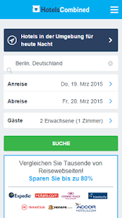 Android-Anwendung HotelsCombined - Travel Deals Screenshot