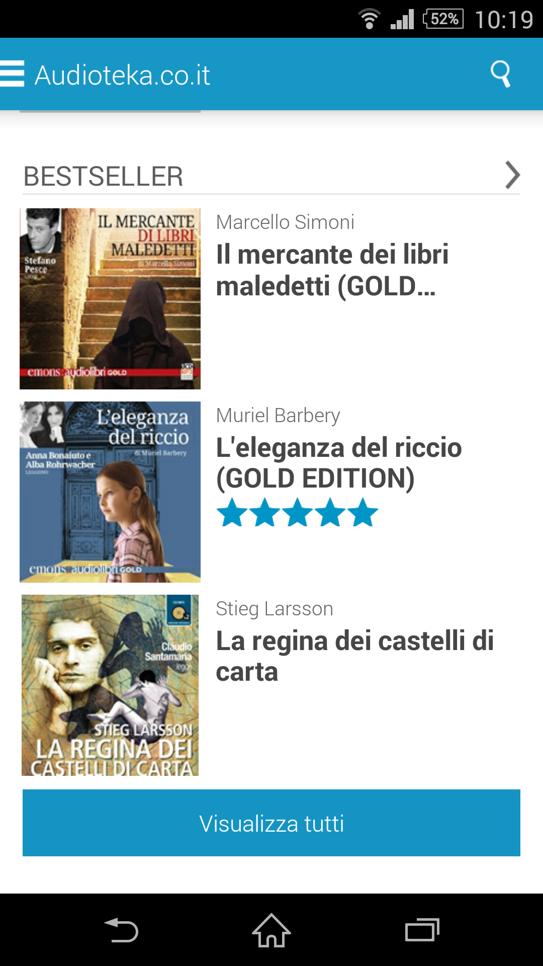 Android application Audioteka screenshort