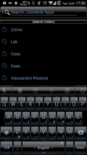 TouchPal Frame Blue skin