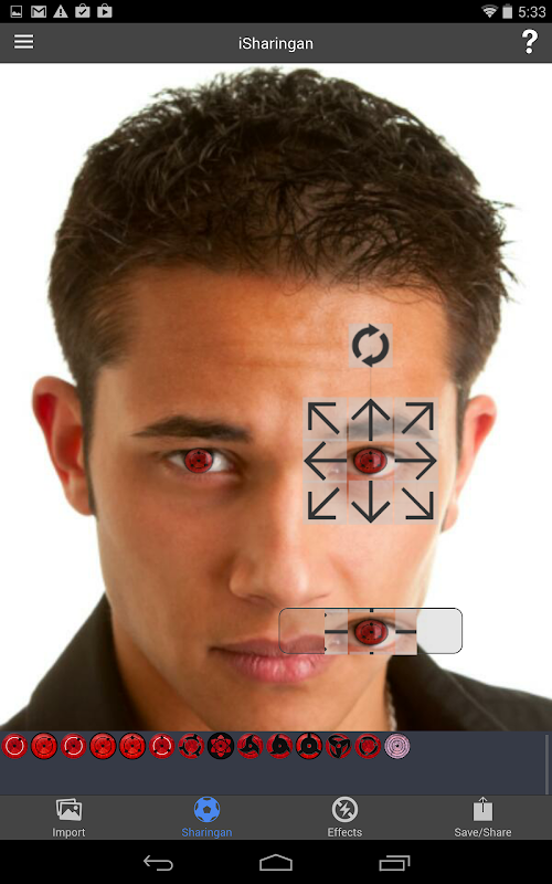 Android application iSharingan screenshort
