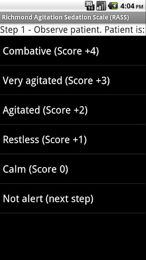 Richmond Sedation Scale RASS