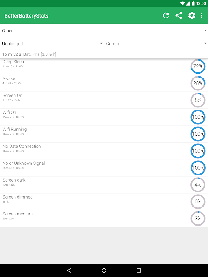    BetterBatteryStats- screenshot  